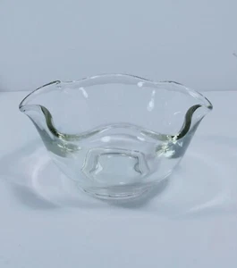Vintage Indiana Glasschale geraffter Rand Süßigkeiten/Nüsse/Dip/Mayonnaise/Gewürz  - Bild 1 von 3