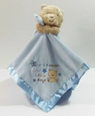 Cobertor de segurança Baby Starters ursinho de pelúcia azul amoroso obrigado céu para menino - Imagem 1 de 4