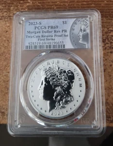 2023 s reverse proof Morgan silver dollar PCGS PR 69 First strike - Picture 1 of 2