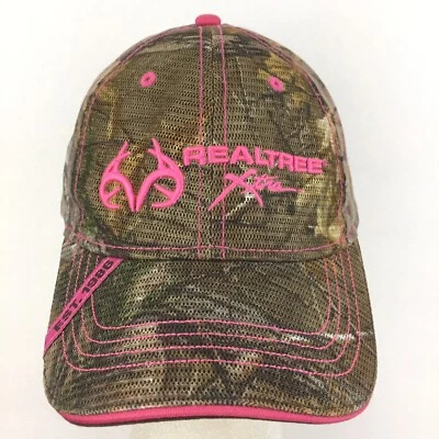 Realtree Xtra Womens Hat Camouflage Pink Logo Hunt Deer Baseball Adjustable Cap - Image 1 of 4