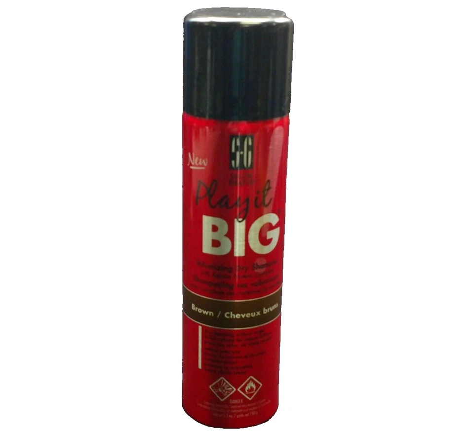 Champú Salon Grafix MARRÓN Play It Big Dry TAMAÑO COMPLETO 5,3 oz puede dar volumen al cabello Foto 1 de 4
