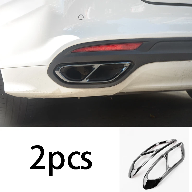 Tubo de punta de silenciador de escape trasero de acero negro para Ford Mondeo Fusion 2013-2018 Foto 1 de 4