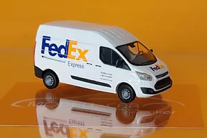 Busch 52516 Ford Transit Custom tetto alto FedEx 1:87 nuovo modello - Foto 1 di 2