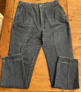 Vintage Wrangler Bare Back Classic Fit 19-20 X 36 Jeans Black Cowboy Cut - Picture 1 of 5