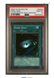 Yugioh! PSA 10 2004 Dark Hole LOB-EN052 Super Rare Top Pop - Picture 1 of 3