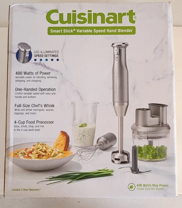 Cuisinart Smart Stick Variable Speed Hand Blender Food Processor HB-900pc