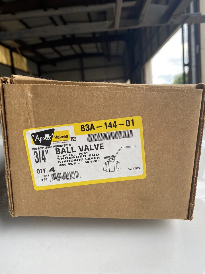 APOLLO 83A-144-01 Ball Valve 3/4" NPT Class 1500 Full Port Lever Operated