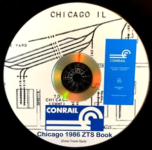 Conrail 1986 Chicago Division Zone-Track-Spot "ZTS" Maps PDF Pages on DVD - Picture 1 of 6