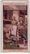 18th Century Chair Repair and Re-Caining Street Vendor London 100+ Y/0 Ad Card