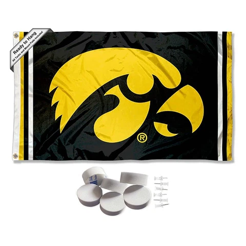Iowa Hawkeyes Large Logo Tapestry Banner Cover