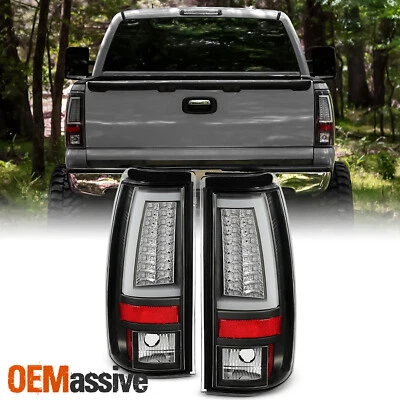 Fits 2003-2006 Chevy Silverado GMC Sierra 1500 2500HD 3500 Black LED Tail Lights - Image 1 of 4