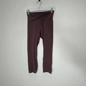 Lululemon Align High Rise Cross Waist Crop 21” Leggings Size 6 Taupe Purple - Picture 1 of 9