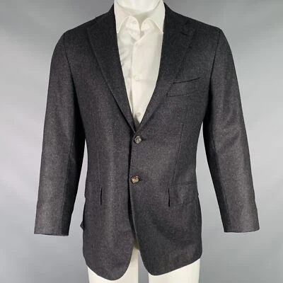 Abrigo deportivo KITON talla 36 jaspeado gris carbón muesca cachemir solapa Foto 1 de 4