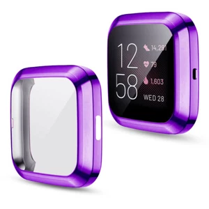 Pokrowiec na Fitbit Versa 2 Ochronny zderzak Miękki TPU Pełny ekran Protector - Zdjęcie 1 z 22