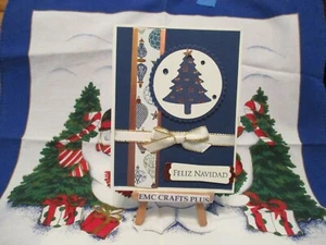 FELIZ NAVIDAD HANDMADE ~MERRY CHRISTMAS CARD~ SPANISH -STAMPIN UP emc2211 - Picture 1 of 4