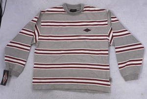Orso SURF Boards Size grande felpa camicia strisce Logo 1990 Vintage Y2K DIFETTI - Foto 1 di 15