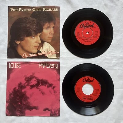PHIL EVERLY - LOUISE, She Means Nothing to Me Import records 1982 7" NM 45rpm - Image 1 of 4