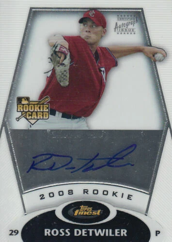2008 Finest Washington Nationals Baseball Card #164 Ross Detwiler Rookie Auto - Image 1 of 1