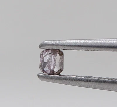 CERTIFIED NATURAL DIAMOND 0.06TCW LIGHT PURPLE SPARKLING CUSHION BRILLIANT CUT - Image 1 of 4