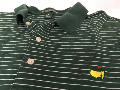 Camisa polo de golf Mercerizada de dos capas años 60 Masters Collection verde a rayas para hombre XL Foto 1 de 4