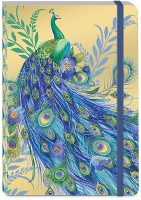 Punch Studio Emerald Peacock Gold Softcover Journal 100 Lined & Printed Sheets - Image 1 of 3