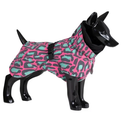 PAIKKA Hunde Winterjacke Visibility Jungle/Pink, Reflektor, Warm, Wasserdicht