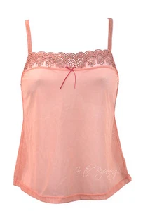 Camisa tanque elástica pequeña malla de ojales de coral Felina 90103 NUEVA - Imagen 1 de 3