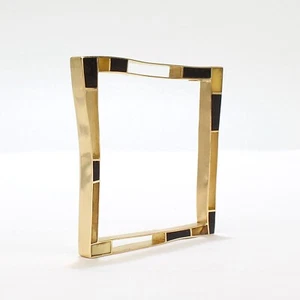 Italian Modernist Bracelet in 18k Gold, Ebony, and Amber - Picture 1 of 14