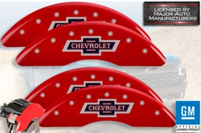 Cubiertas de pinza de freno MGP rojas delanteras traseras "Chevrolet" Silverado 3500 HD 2020-2024 Foto 1 de 4