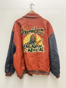 Ahkea Kiowa Tribe The Holy Grail Avirex Leather 5XL Adult Red Y2k vintage - Picture 1 of 24