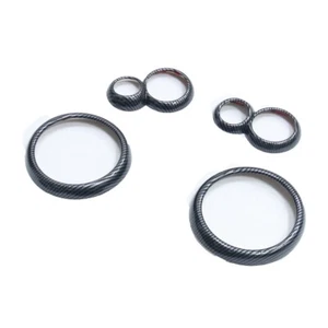 Carbon Look Door Opener Speaker Ring Cover Trim for Mini Cooper R50 R52 R53 - Picture 1 of 6