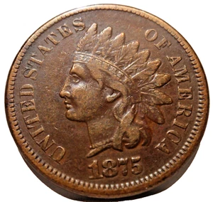 1875 FULL LIBERTY Indian Head Cent Penny Choice XF Great details Semi Key - Picture 1 of 4