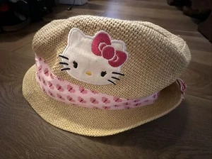 Sanrio Hello Kitty Fedora Hat Pink Ribbon & Bow with Butterflies Youth - Picture 1 of 5