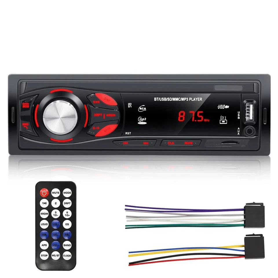 AUTORADIO STEREO BLUETOOTH RADIO FM MUSICA MP3 SD USB MMC CARD 2035BT