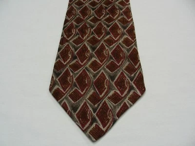 CALVIN KLEIN - ESTAMPADO GEOMÉTRICO - VINTAGE - HECHO EN ESTADOS UNIDOS - ¡CORBATA DE SEDA! Foto 1 de 4