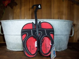 GARANIMALS BOYS TODDLER SANDALS FLIP FLOPS SHOES SIZE 5 BLACK RED POOL BEACH NEW - Picture 1 of 1