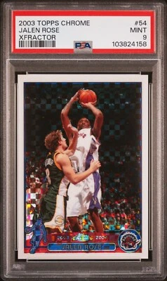 2003 TOPPS CHROME 54 JALEN ROSE XFRACTOR /220 PSA 9 - Image 1 of 2