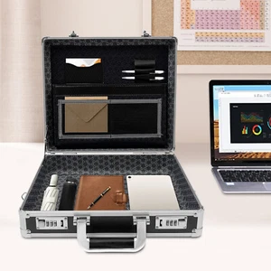 Estuche Rígido Aluminio Gran Capacidad con Cerradura de Combinación Maletín con Bolsillo Nuevo - Imagen 1 de 20