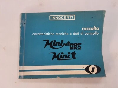 Manuale Caratteristiche Tecniche Innocenti Mini Minor Mini T Mk2 1969 1a ed. - Immagine 1 di 4