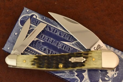 CRANDALL CASE XX США ОЛИВКОВЫЙ ЗЕЛЕНЫЙ КОСТИ МОРСКОЙ КОНЕК WHITTLER НОЖ 2007 6355 WHSS - Изображение 1 из 4