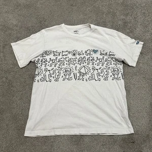 Uniqlo SPRZ NY x Keith Haring Uomo Taglia Large Cuore Blu - Foto 1 di 6