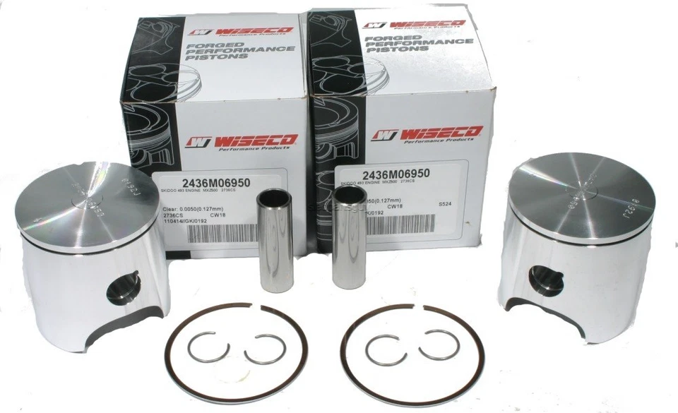 Pistões Ski-Doo MXZ 500, 2000 2001 2002 2003, Wiseco Std - Par - 2436M06950 - Imagem 1 de 1