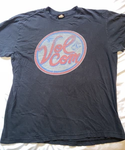Vintage Volcom Men's Large Black Short Sleeve Logo Skate Graphic Shirt Y2K 2000 - Picture 1 of 13
