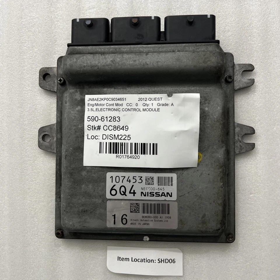 2012 QUEST 3.5L 107453 6Q4 / BEM3B0-000 A1 ELECTRONIC CONTROL MODULE - Image 1 of 4