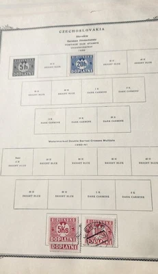 捷克斯洛伐克铸币厂铰边和二手邮票大量原始目录页 — 第 1/4 张图片