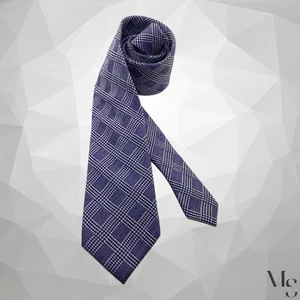CHARLES TYRWHITT Purple Glen Chek Luxury Silk Tie 60''- 3" EX COND - Picture 1 of 6