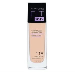 Maybelline Fit Me Luminous & Smooth Foundation 118 LIGHT BEIGE - Picture 1 of 2