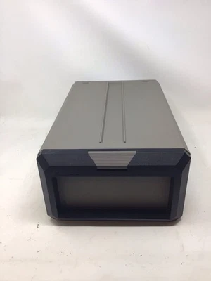 Posso Media Box Slide Out Drawer Storage 8 VHS Capacity Black - Image 1 of 4