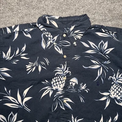 Polo Ralph Lauren Button Up 2XLT Hawaiian/Floral Camp Shirt Pineapple Navy - Image 1 of 4