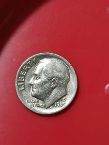 💥 1985 D Roosevelt Dime Broad Struck Off Center Strike Rim Error Letters Rim - Picture 1 of 2